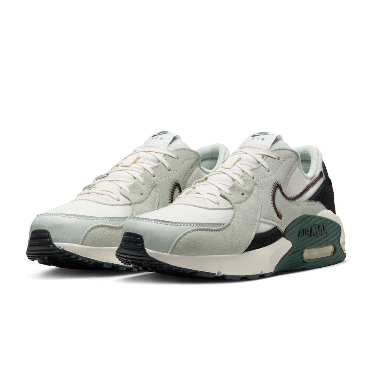 Mens Nike Air Max Excee Grey Green White Suede Sneaker Shoes - Gray