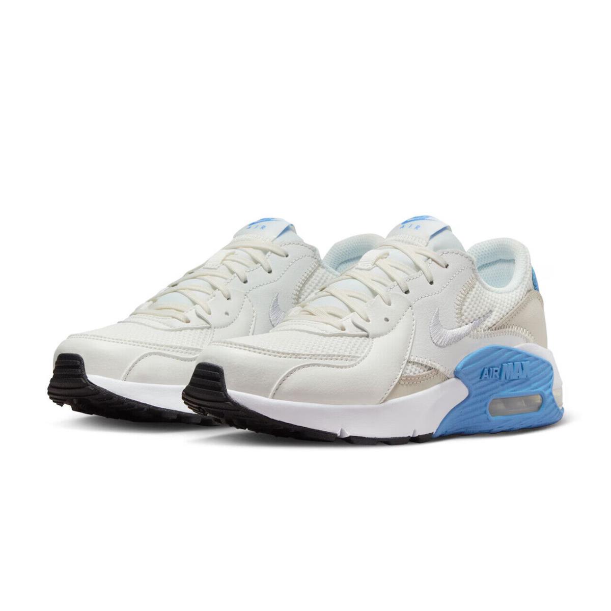 Womens Nike Air Max Excee White Blue Mesh Sneaker Shoes - Blue