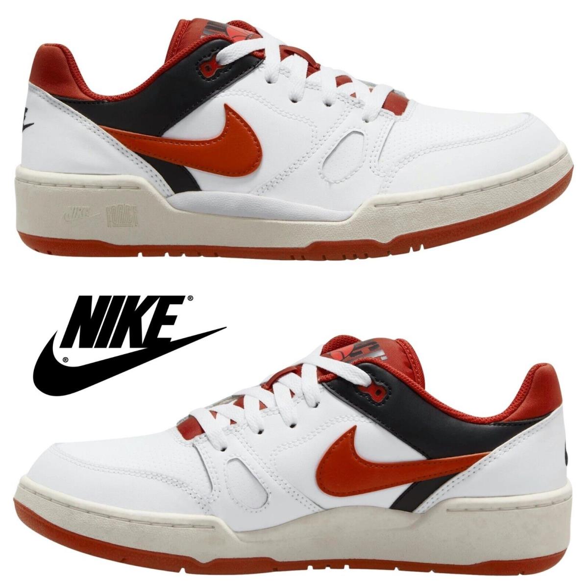 Nike Full Force Low Men`s Casual Shoes Athletic Sneakers Low Top White Red - Red, Manufacturer: White/Red