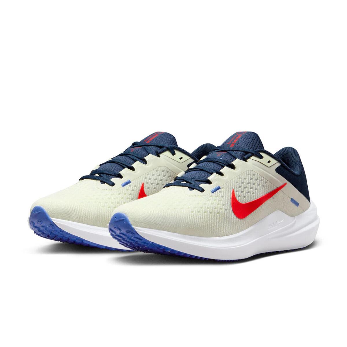 Mens Nike Winflo 10 Sea Glass Red Textile Running Shoes - Ivory