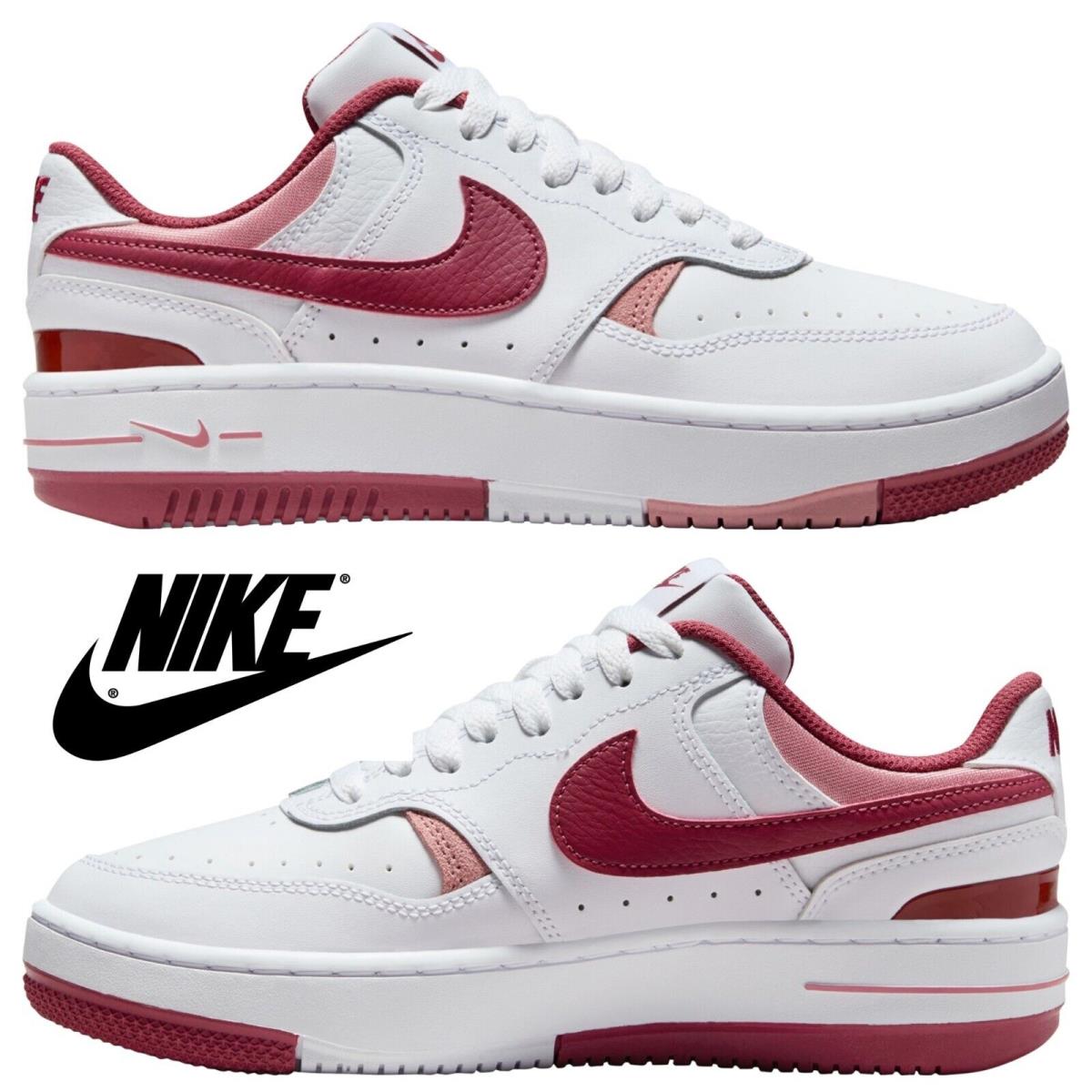 Nike Women`s Gamma Force Shoes Walking Casual Basketball Sneakers White Red - White, Manufacturer: Cedar Rugged Orange/White