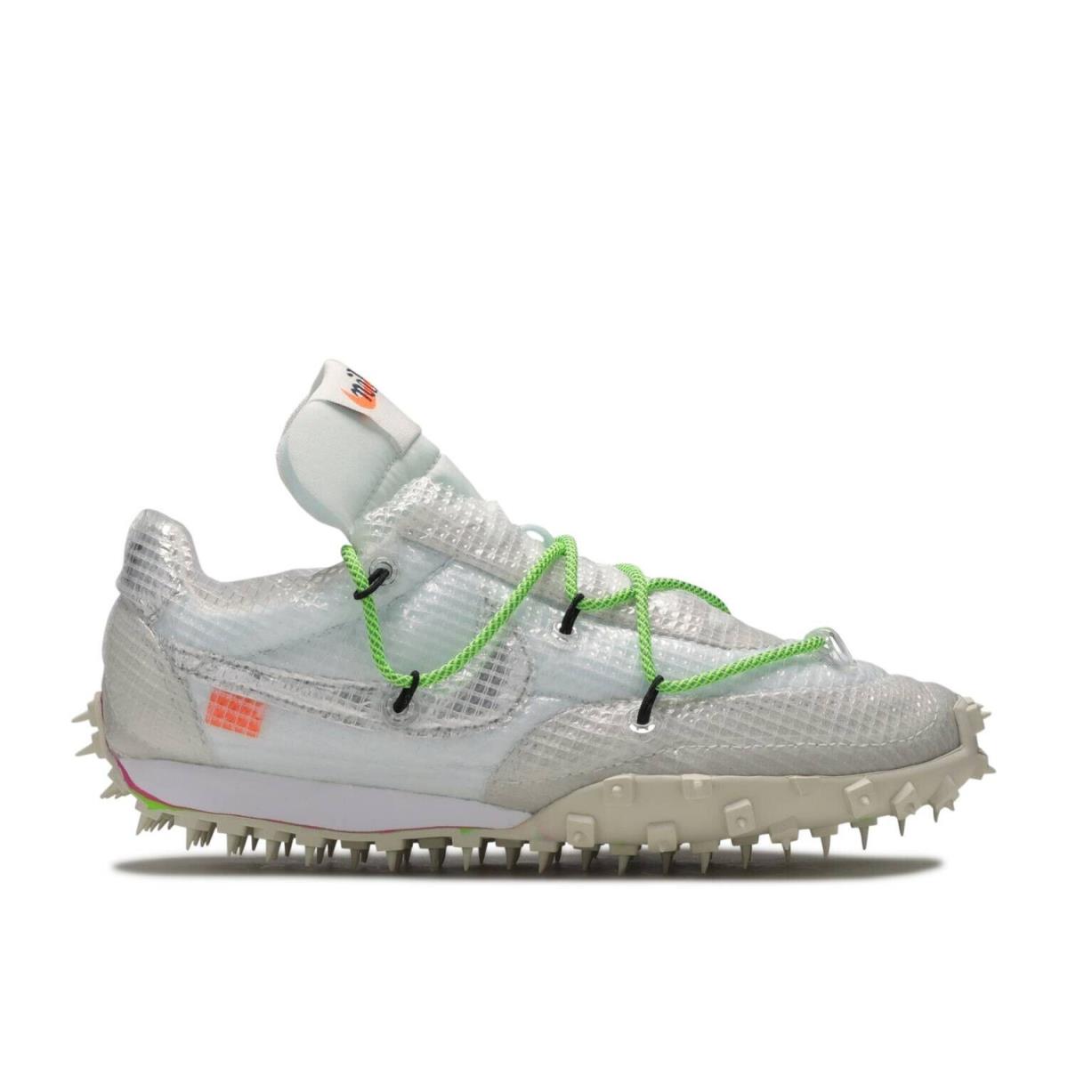 Off-white X Nike Wmns Waffle Racer `electric Green` CD8180-100 - Multicolor