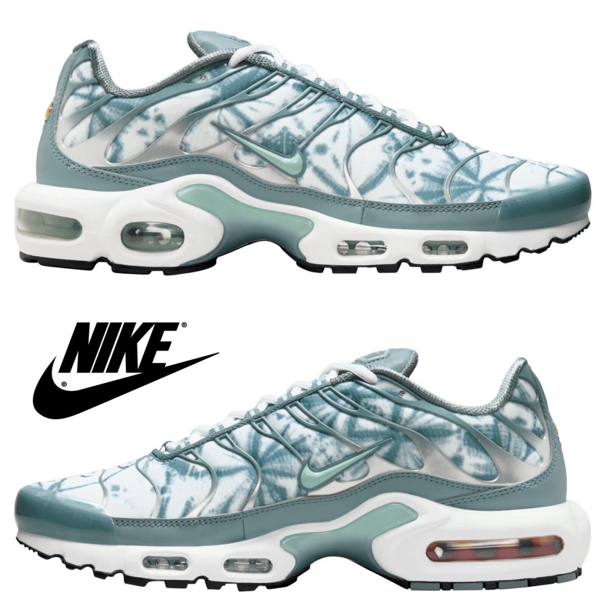 Nike Air Max Plus OG Men`s Sneakers Casual Athletic Premium Comfort Sport Shoes - Blue, Manufacturer: Grey/Black/White