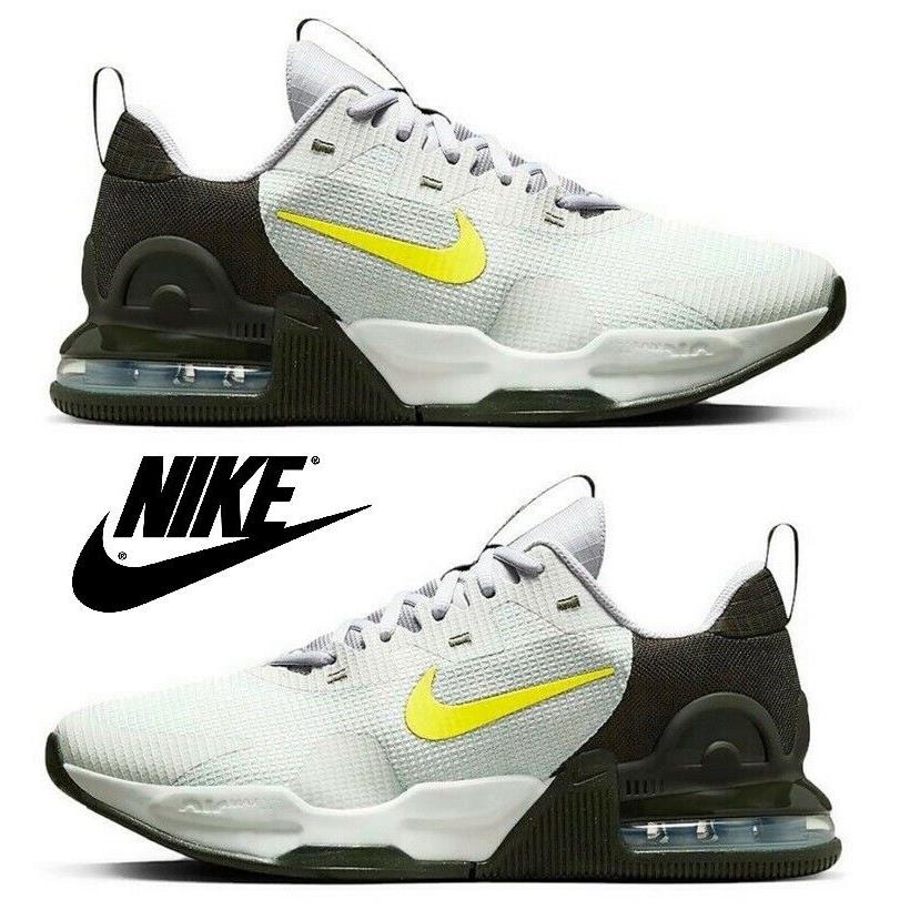 Nike Air Max Alpha Trainer 5 Men`s Sneakers Casual Athletic Premium Sport Shoes - Gray, Manufacturer: Black/White