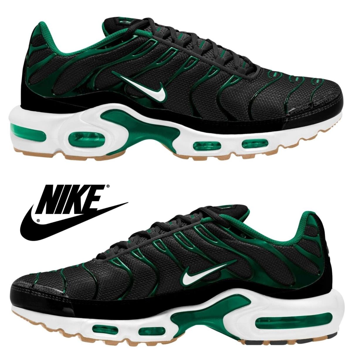 Nike Air Max Plus OG Men`s Sneakers Casual Athletic Premium Comfort Sport Shoes - Black, Manufacturer: Black/White/Malchite