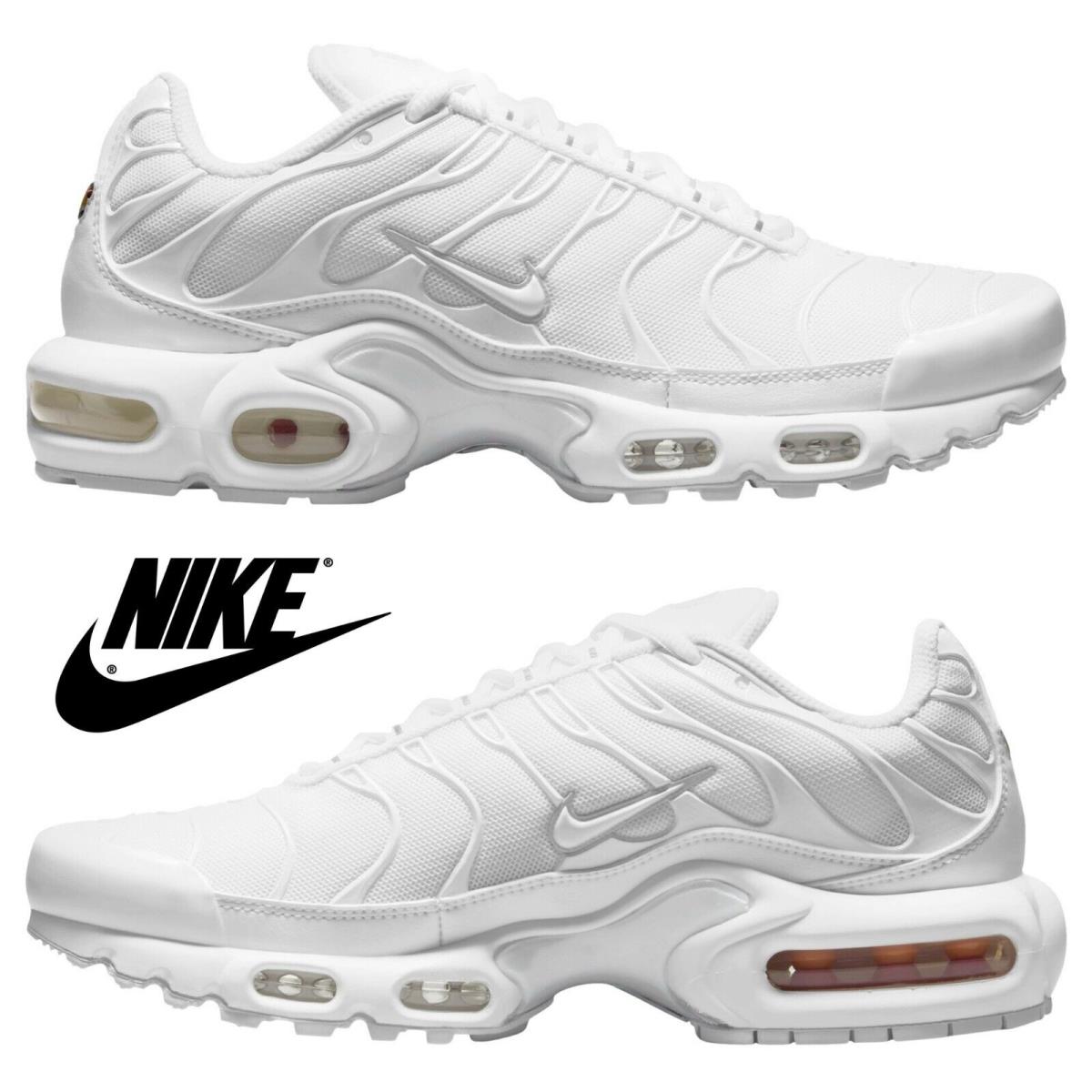 Nike Air Max Plus Women`s Shoes Casual Sneakers Walking Running Trainers White - White, Manufacturer: White/White