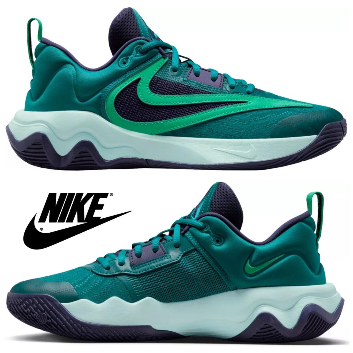 Nike Giannis Immortality 3 Mens Shoes Athletic Basketball Comfort Sport Sneakers - Green, Manufacturer: Geo Teal/Green/Purple Ink