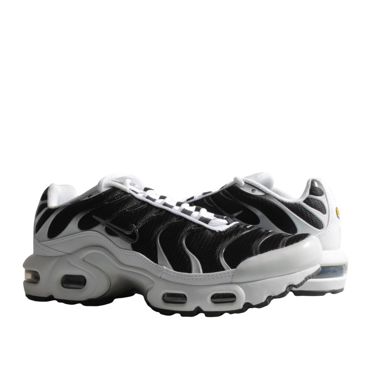 Nike Air Max Plus GS White/black-pewter Big Kids Running Shoes CD0609-102 - White/Black-Metallic Pewter