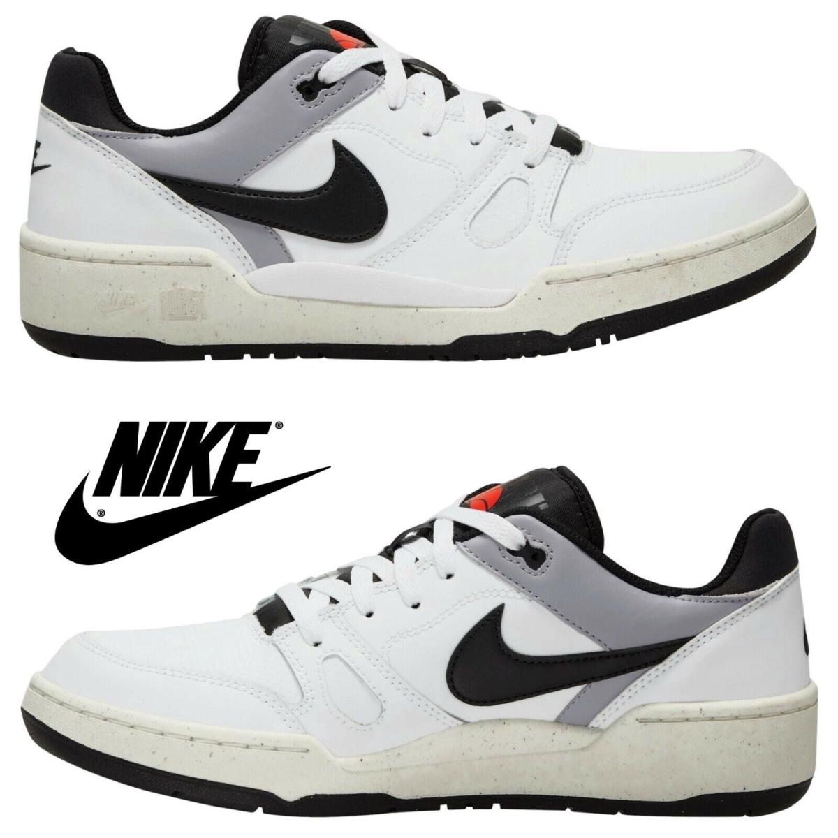 Nike Full Force Low Men`s Casual Shoes Athletic Sneakers Low Top White Black - White, Manufacturer: White/Black