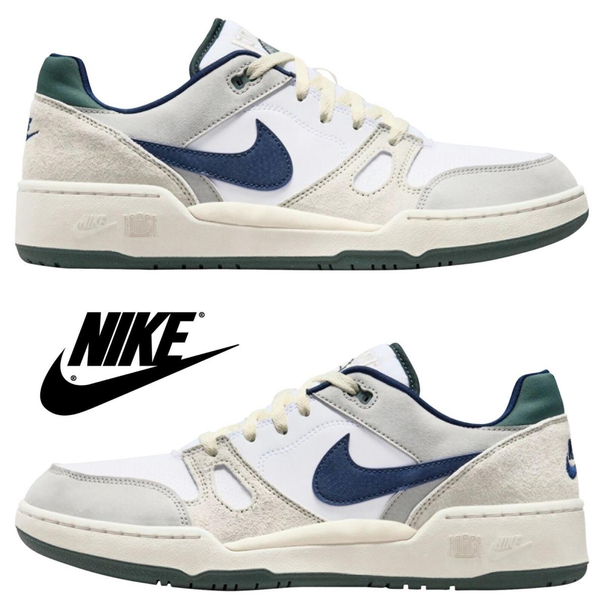 Nike Full Force Low Mens Casual Shoes Athletic Sneakers Low Top White Blue Green - White, Manufacturer: White/Blue/Green