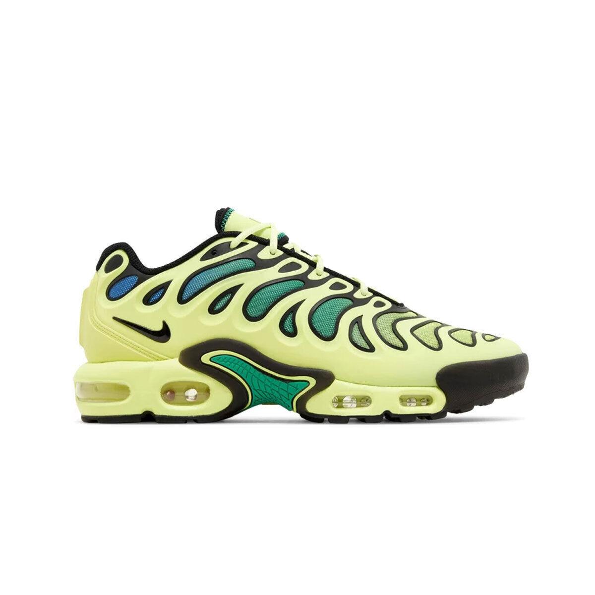 Nike Men`s Air Max Plus Drift Light Lemon Twist FD4290-700 Black/green SZ 5-15 - Light Lemon Twist/Black/Stadium Green