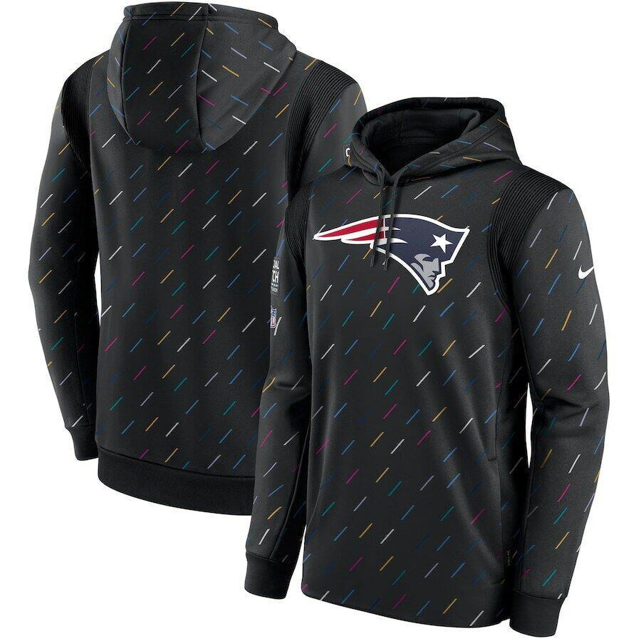 Nike Men`s England Patriots Nfl Crucial Catch Hoodie Charcoal 2021