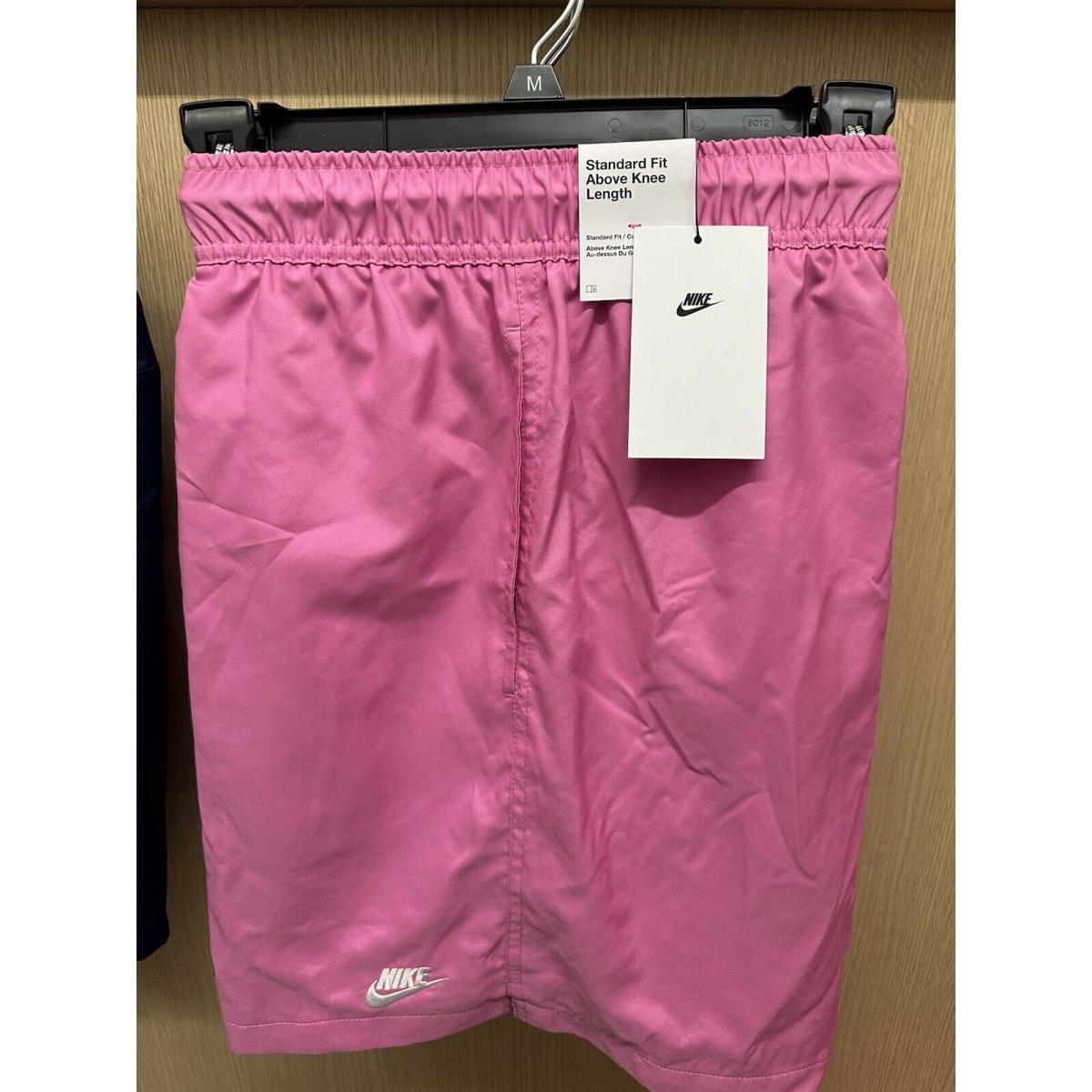 2-Nike Men s NWT-2024 Woven Flow Lined Shorts -pink+navy FN-3307 Medium