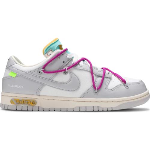 Nike Off-white x Dunk Low Lot 21 of 50 Sail Grey Violet DM1602-100 Men`s 8 - Multicolor