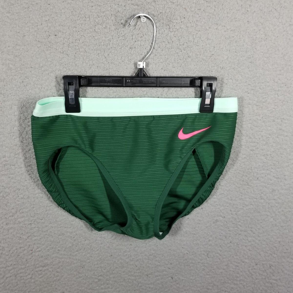 Nike Pro Elite Track Field Women s Green Running Briefs Medium DX9056-000 Rare