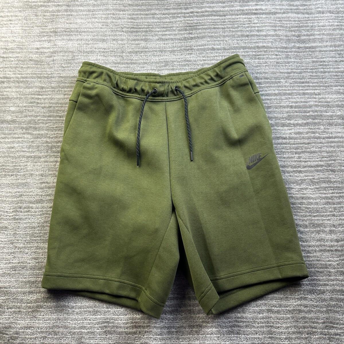 Nike Tech Fleece Shorts Mens Small Green Casual Mens CU4503 Sportswear