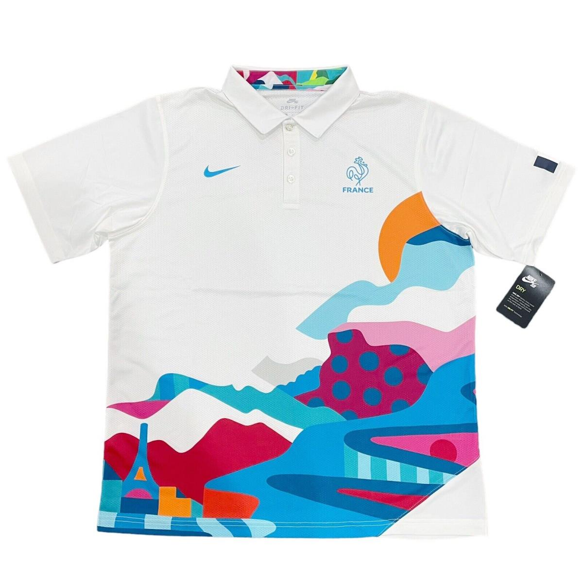 Nike SB x Parra France Federation Polo Shirt Size Medium CT0308-100 Sample