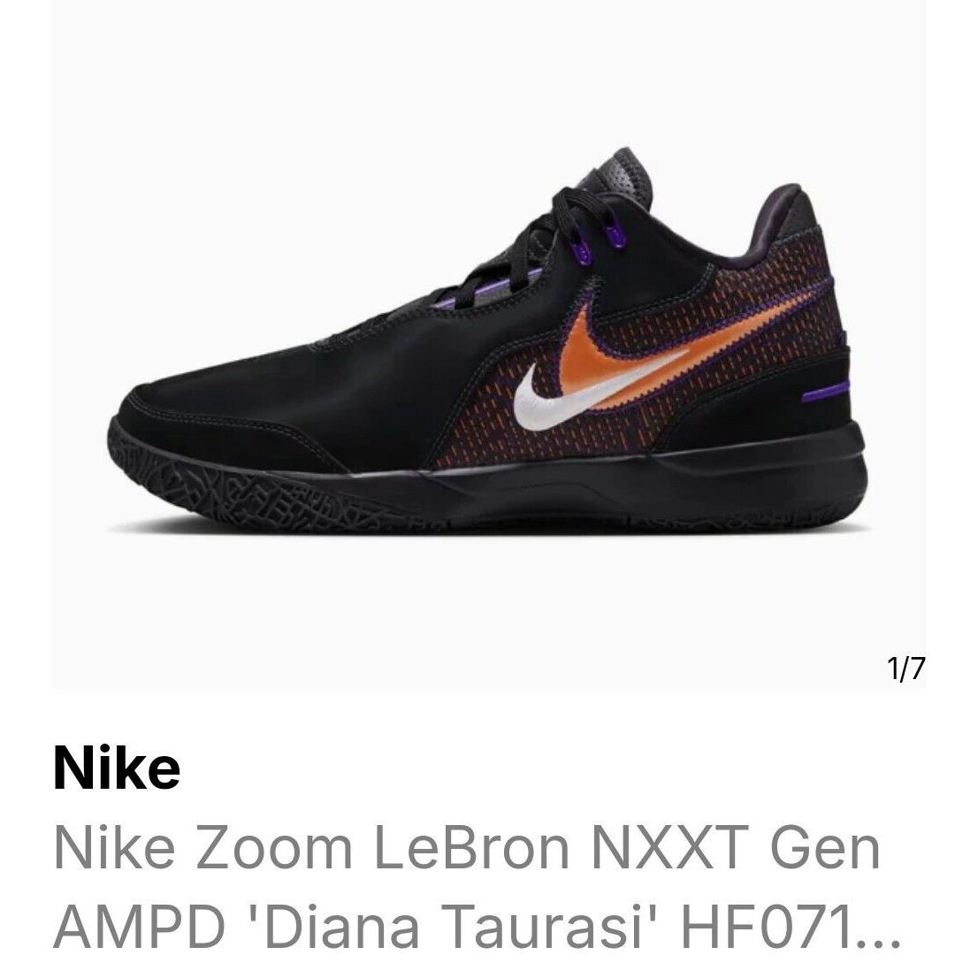 Nike Zoom Lebron Nxxt Gen Ampd `diana Taurasi` Men Basketball SZ-10.5 HF0714-001 - Black