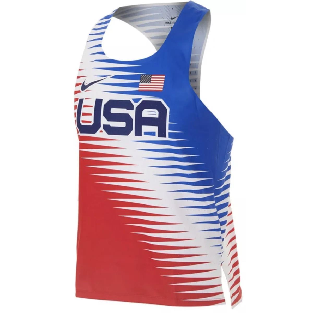 Nike Aeroswift Adv Team Usa Olympics Racing Singlet Tank Mens S CV0403-657