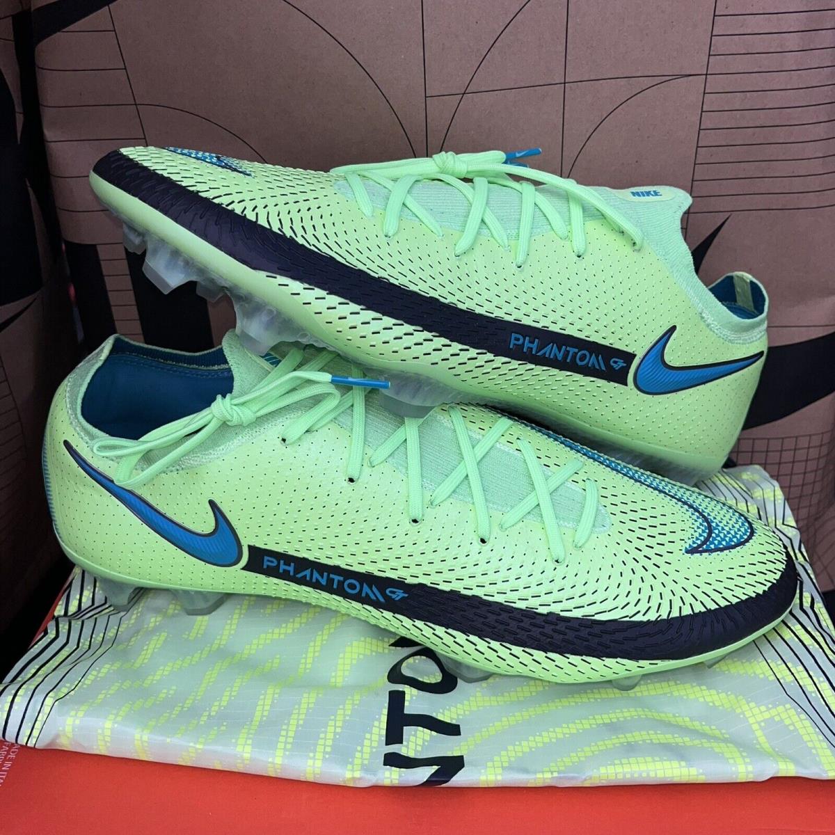 Nike Phantom GT Elite FG Impulse Green Soccer Cleats CK8439-304 Mens Size 12