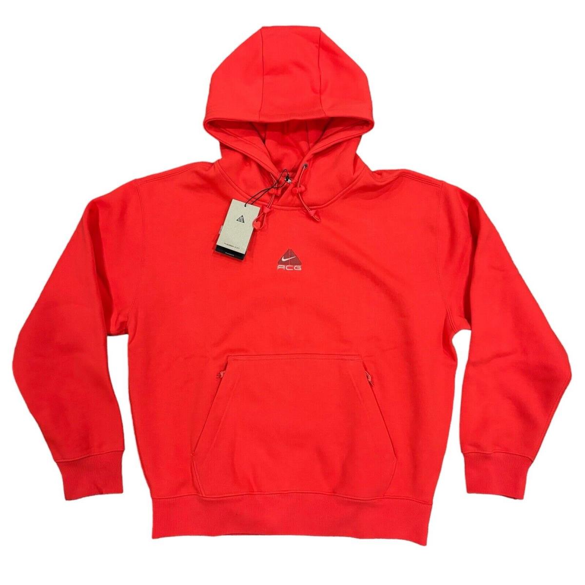 Nike Acg Thermafit Red Hoodie Sweatshirt Size Small DH3087-696