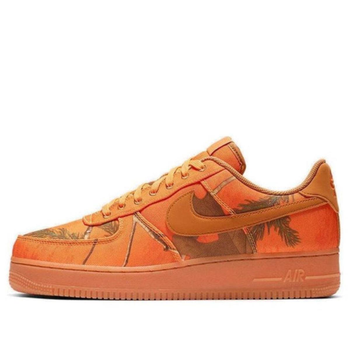 Nike Air Force 1 Low Realtree Orange AO2441-800 Sz 9 Camo Halloween Skeleton - Orange