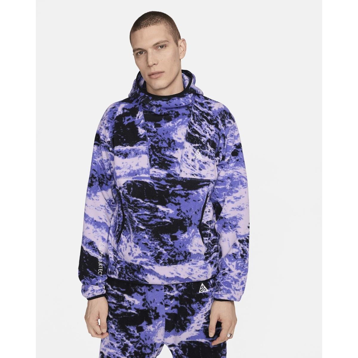 Nike Acg Hoodie Polartec Pullover Fleece Top Wolf Tree FN2453-512 Men`s Med