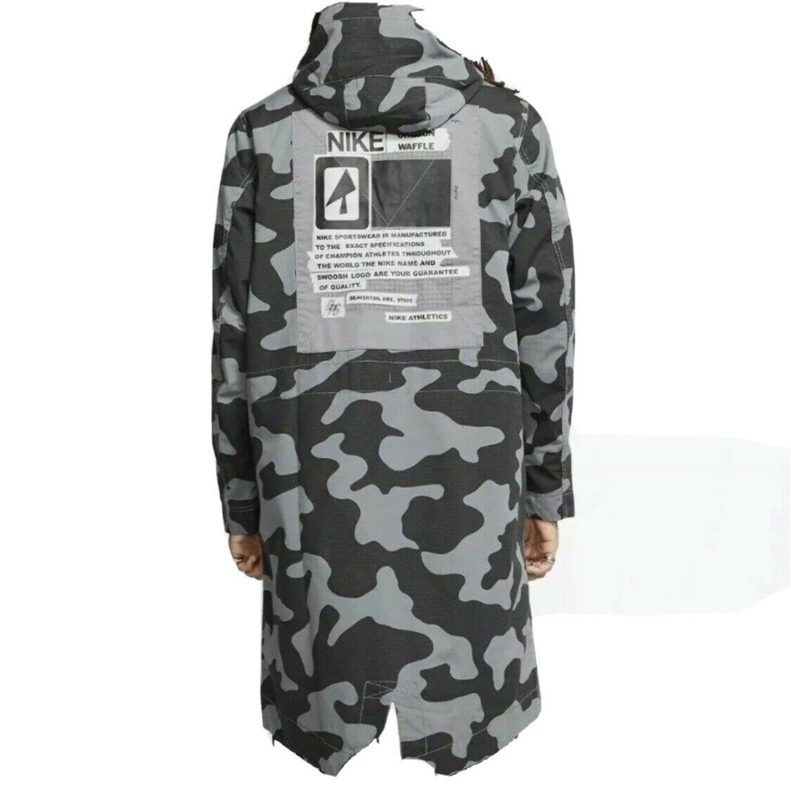 Nike Sportswear Mens Parka 230 Jacket Smoke Grey Black Camo CK2536-084 Men s S