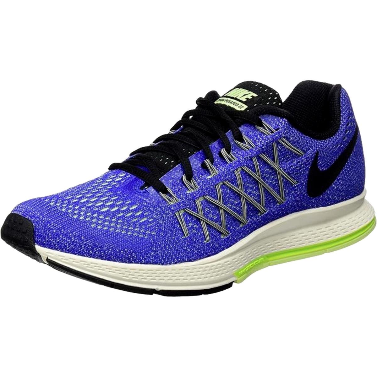 Nike Air Zoom Pegasus 32 Flyease Racer Blue/black-volt 848721-407 Men`s Size 11 - Multicolor