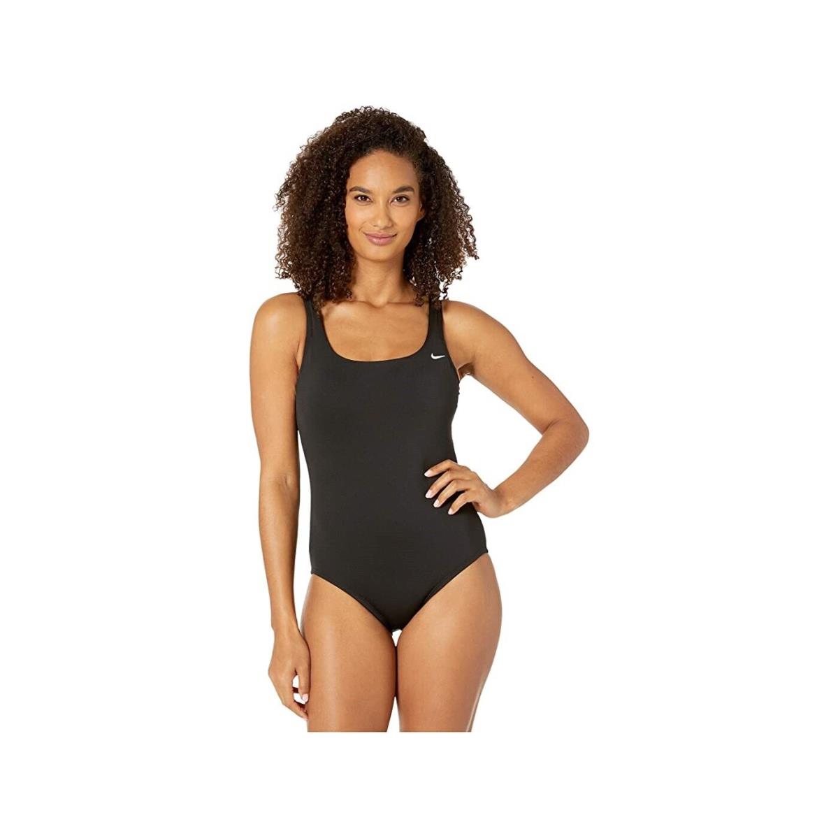 Nike 266140 Woman Black Essential U-back One-piece Swimwear Black Size Large