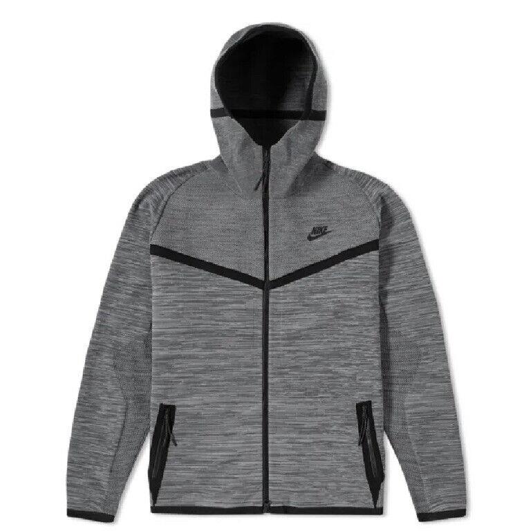 Nike Tech Knit Windrunner Hoodie Cool Grey Black 728685 043 Lebron sz Xxl 2XL