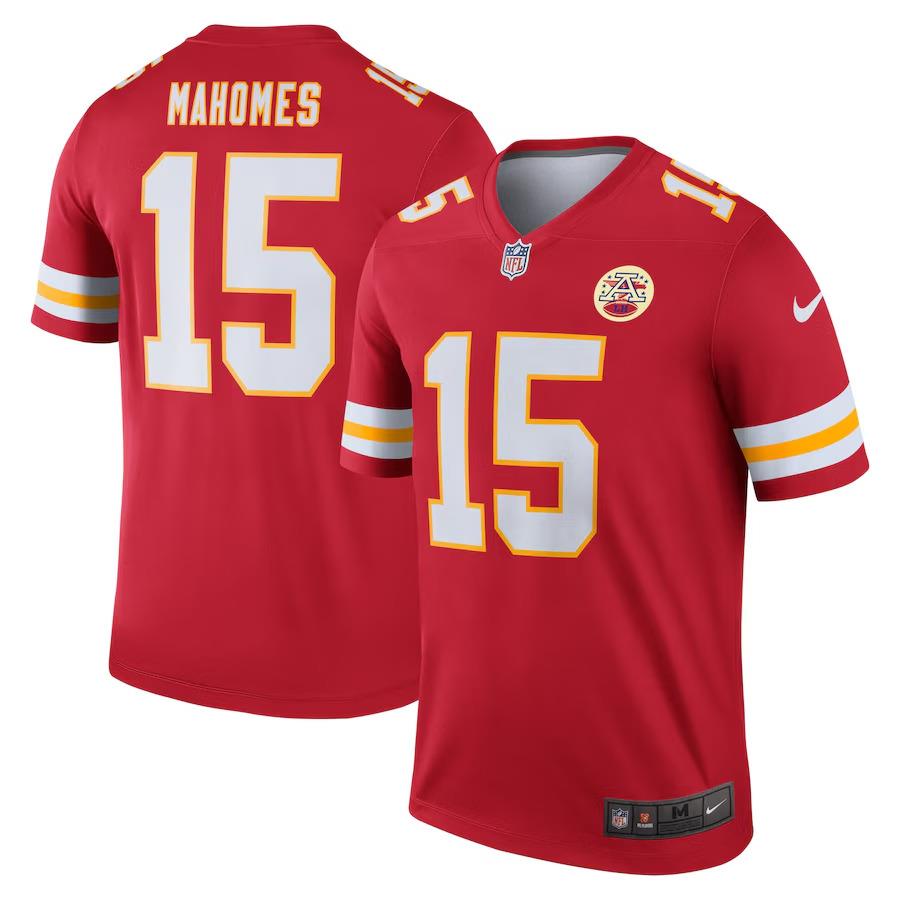 Nike Men`s Kansas City Chiefs 15 Patrick Mahomes Legend Player Jersey- 2XL B107