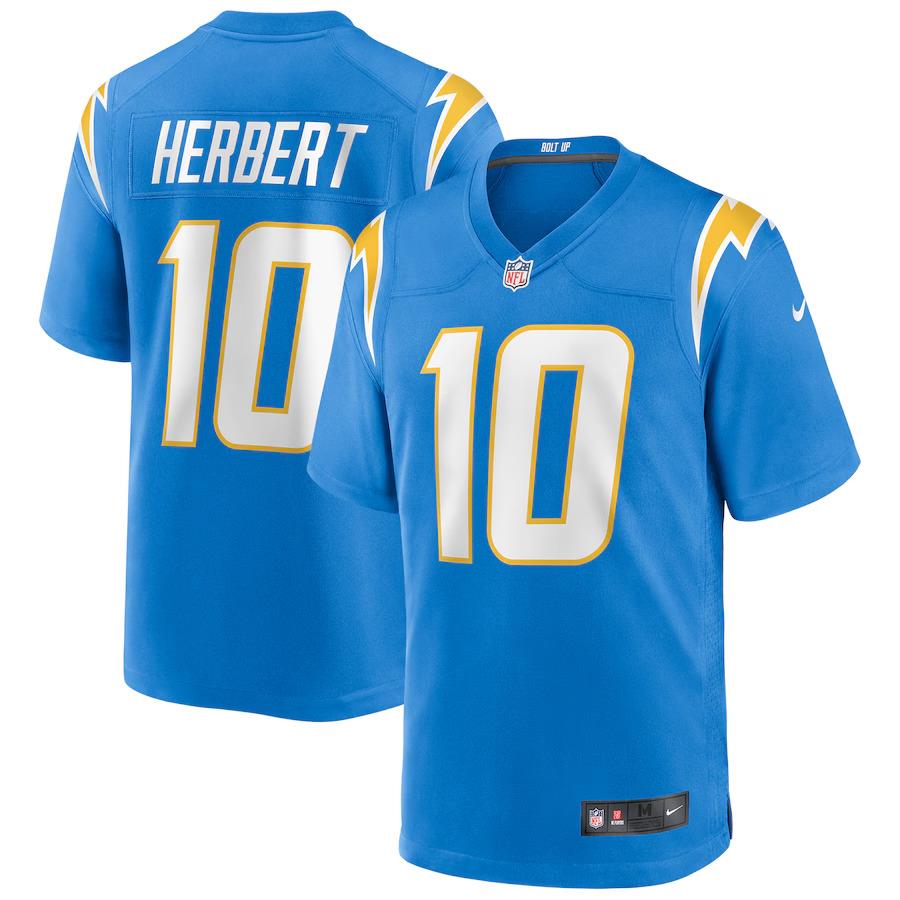 Nike Justin Herbert LA Chargers Player Game Jersey - 4XL A140