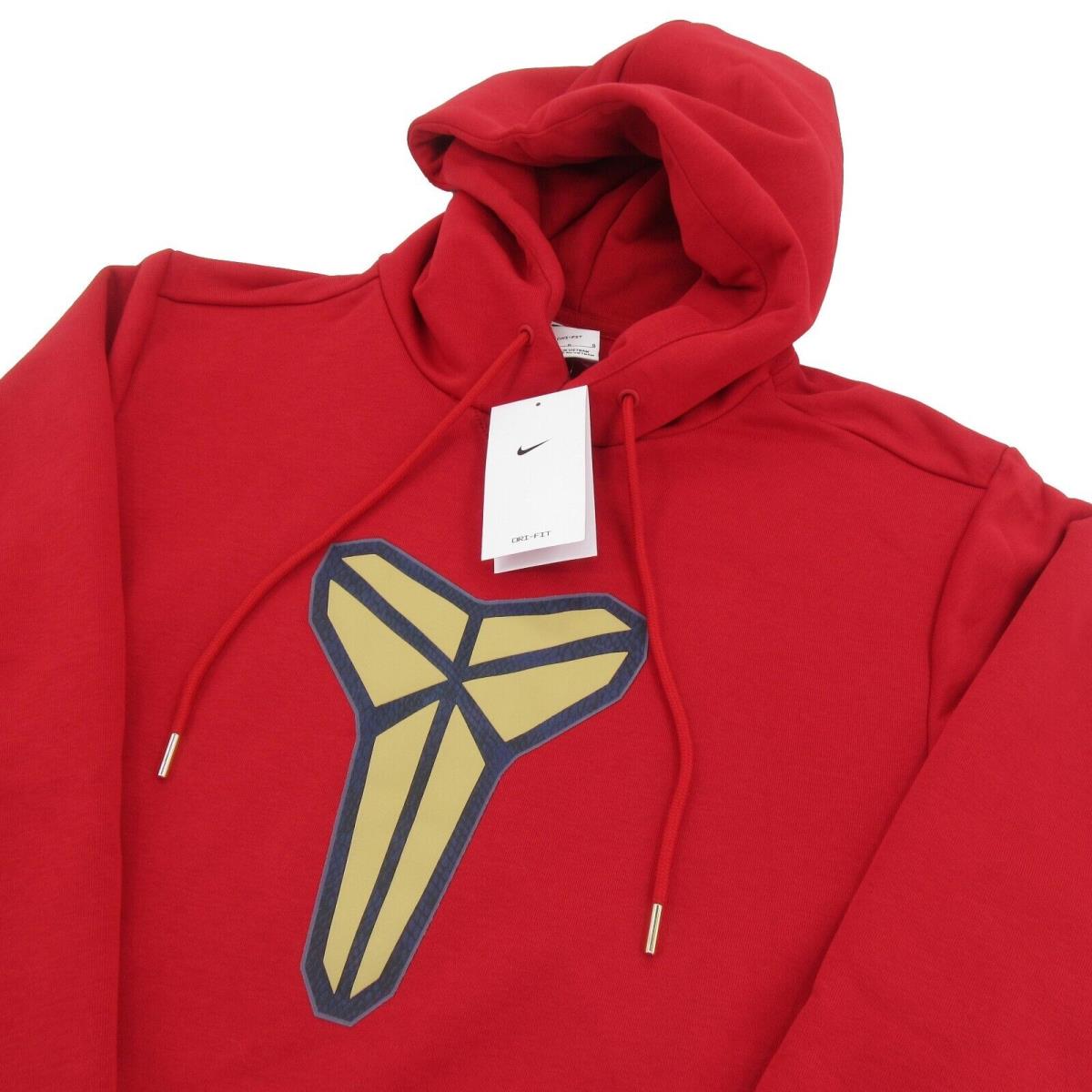 Nike Kobe Dri-fit Pullover Red Basketball Hoodie Mens Size Medium HF0066-636