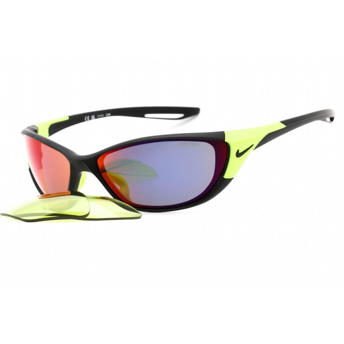 Nike Zone E DZ7357 011 Sunglasses Matte Black Frame Low Lit Lenses 66mm