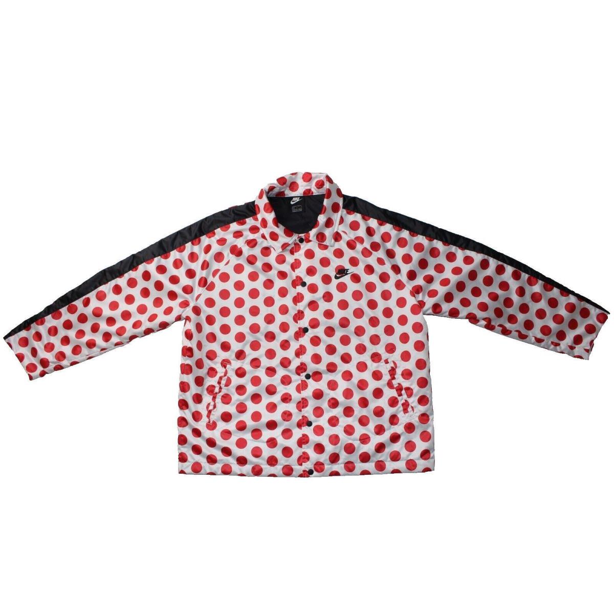 Nike Sportswear Jdi Jacket Red Polka Dot Just Do It BV5539-657 Men`s Size Large
