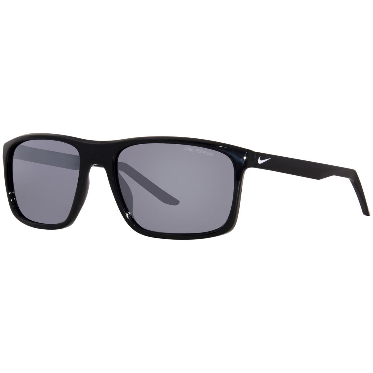 Nike Fire-l-p FD1819 010 Sunglasses Black/polarized Silver Flash Lenses 58mm - Frame: Black, Lens: Silver