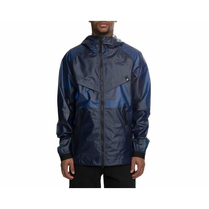 Super Rare Nike Sportswear HD QD Windrunner Jacket Dwr Glanz Nylon Blue Medium