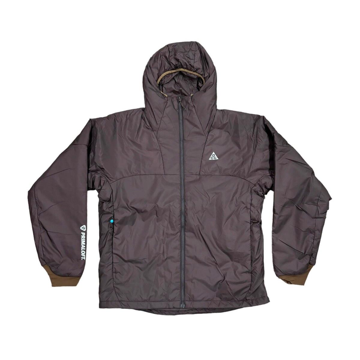 Nike Acg Thermafit `rope de Dope` Brown Jacket Size Medium DV0363-203