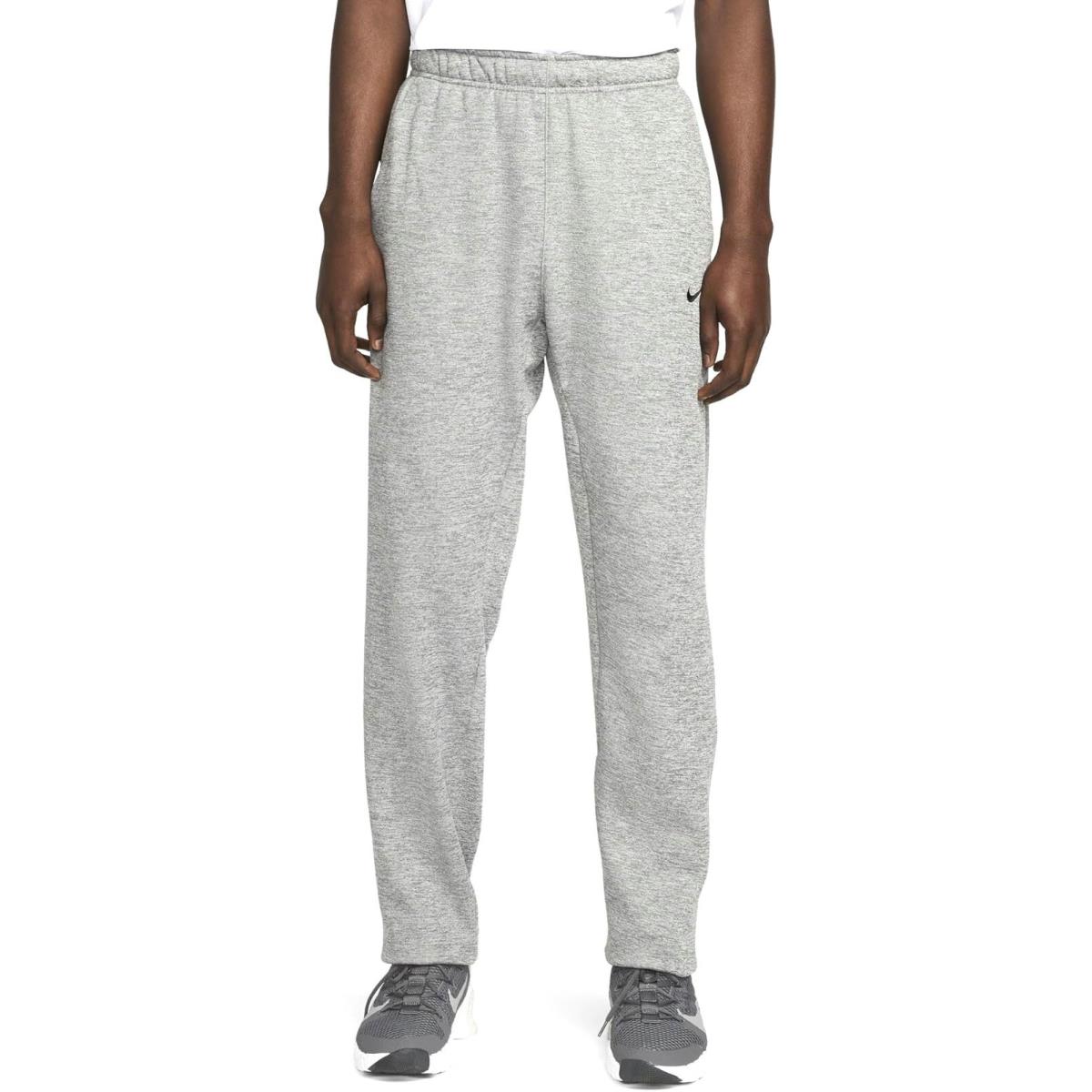 Nike Men`s Therma-fit Open-hem Fitness Pants Dark Heather Grey Small