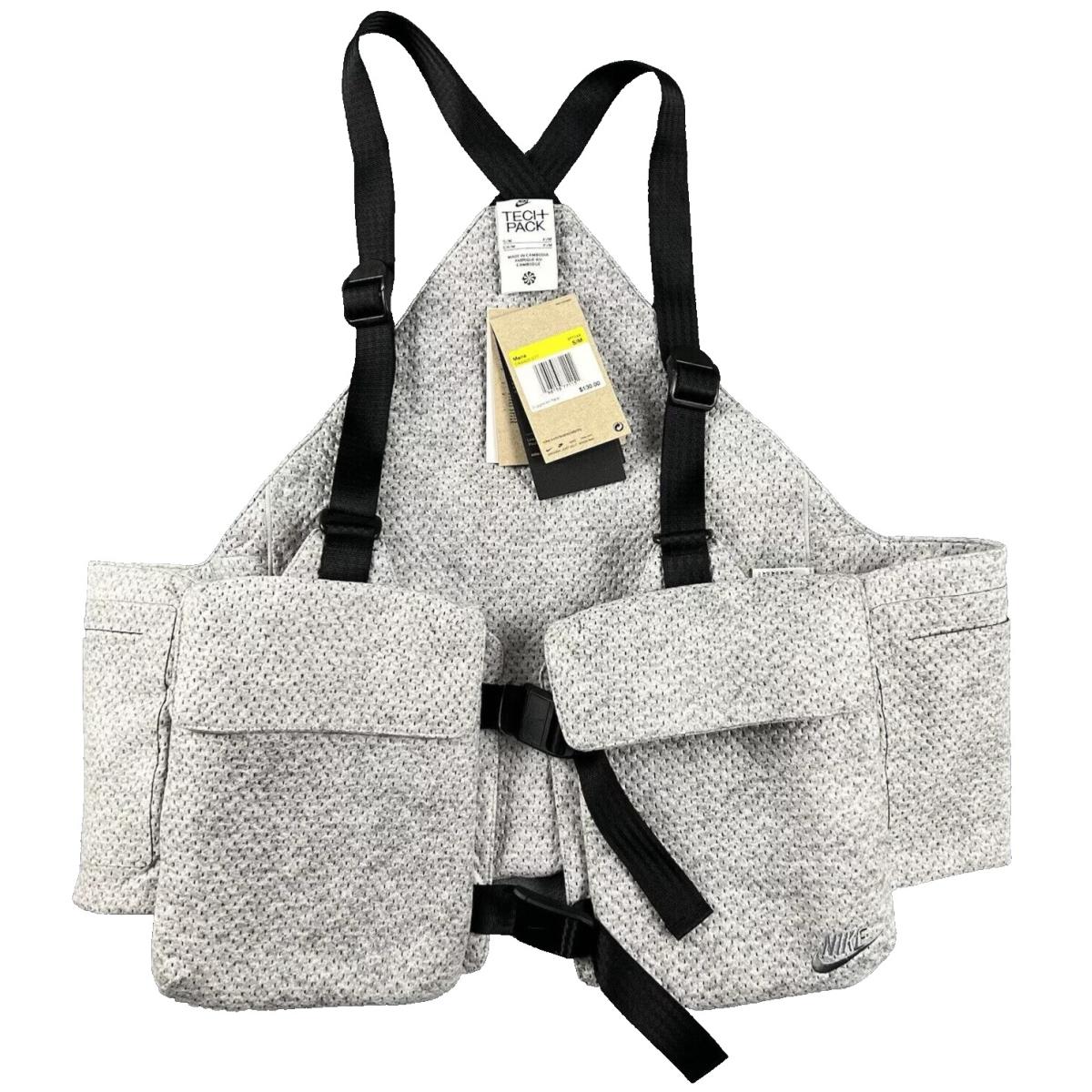 Nike Nsw Tech Pack Forward Utility Vest Size L/xl Gray