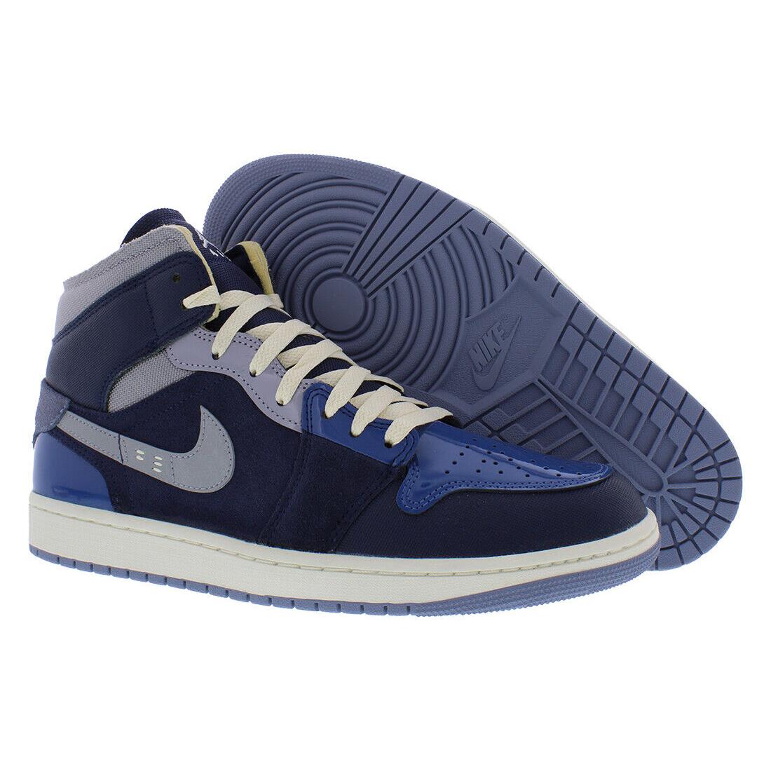 Nike Air Jordan 1 Mid SE Craft Mens Shoes Size 10 Color: Obsidian/white/french - Obsidian/White/French Blue, Main: Blue