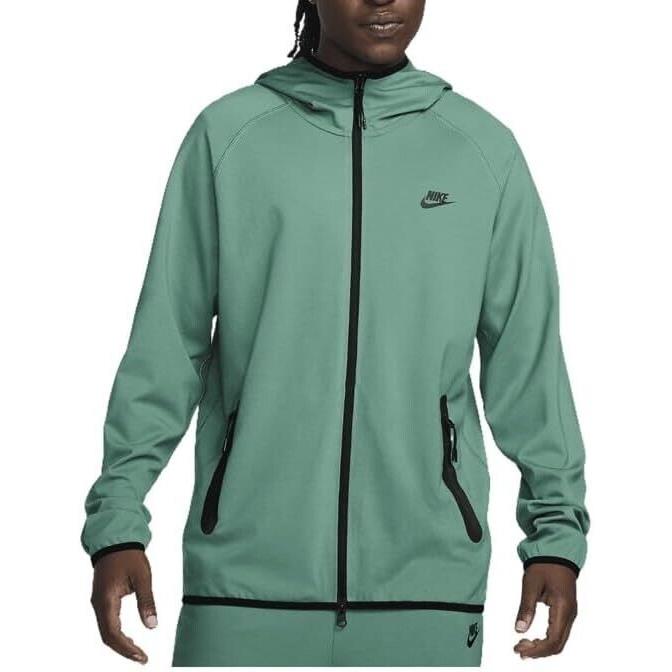 Nike Tech Lightweight Knit Full-zip Hoodie Size M Medium Green FD4501-361