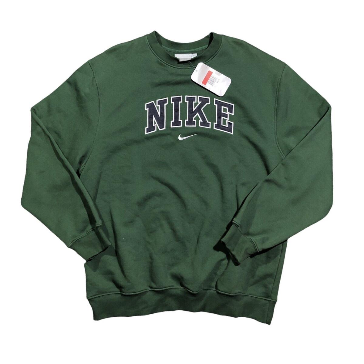 Y2K Nike Spell Out Center Swoosh Silver Bar Tag Crewneck Sweatshirt 2000s