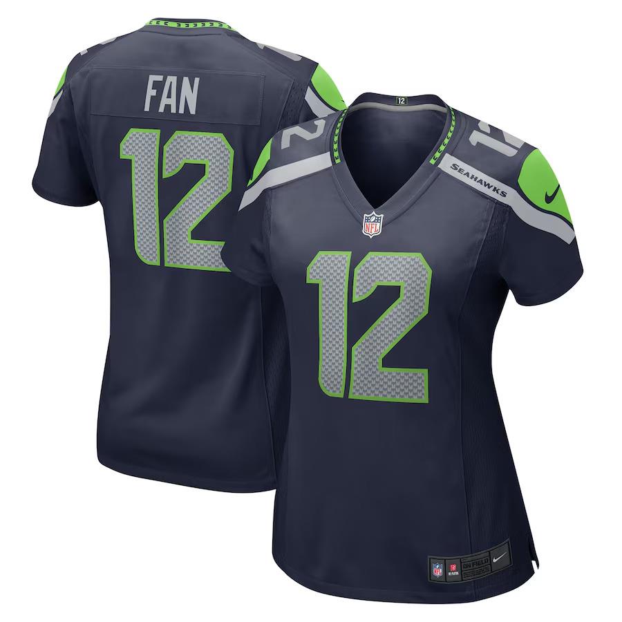 Nike 12s Seattle Seahawks Women`s Player Jersey - L A143