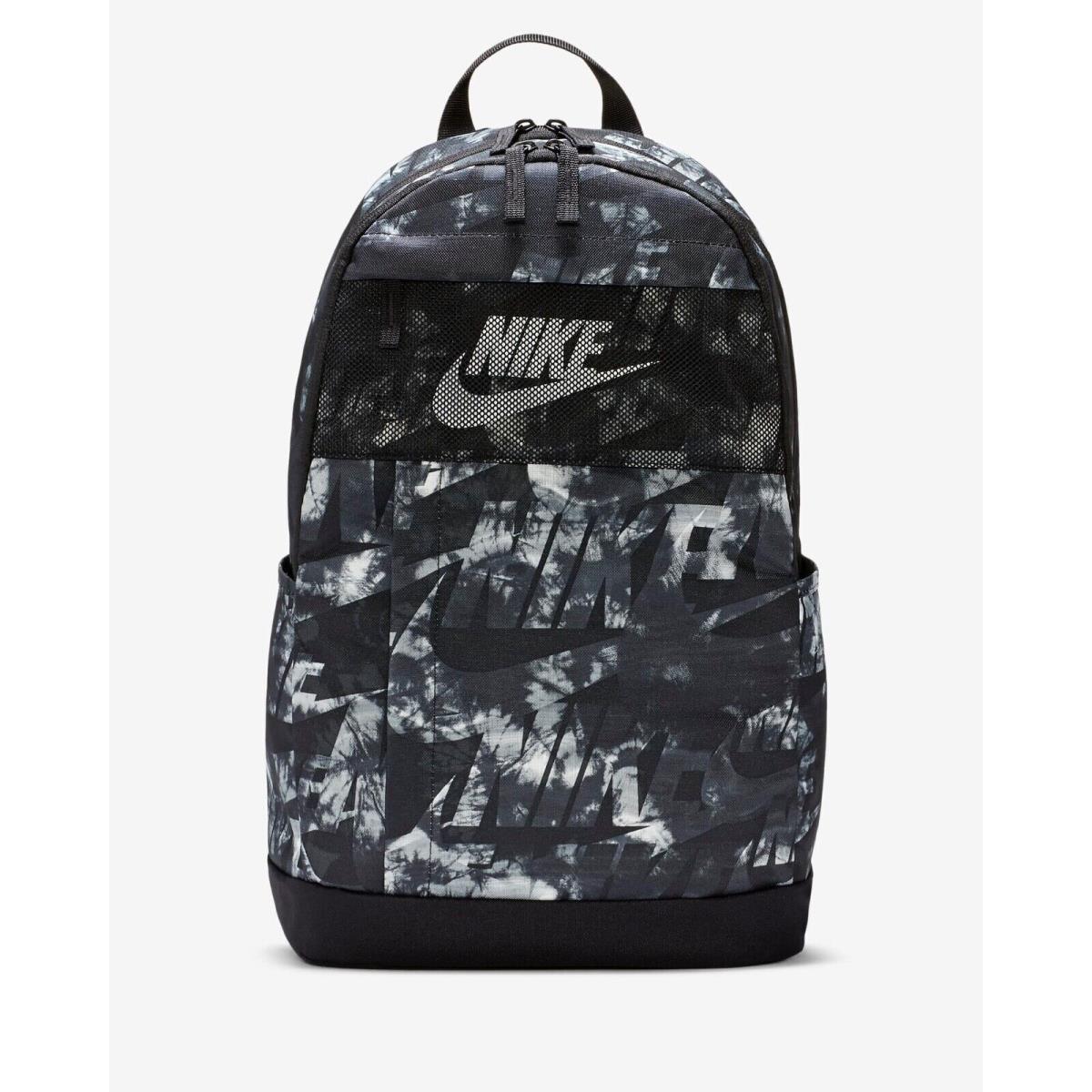 Nike Sportswear Elemental School Backpack Bag Acid Wash Black White DA7760-010