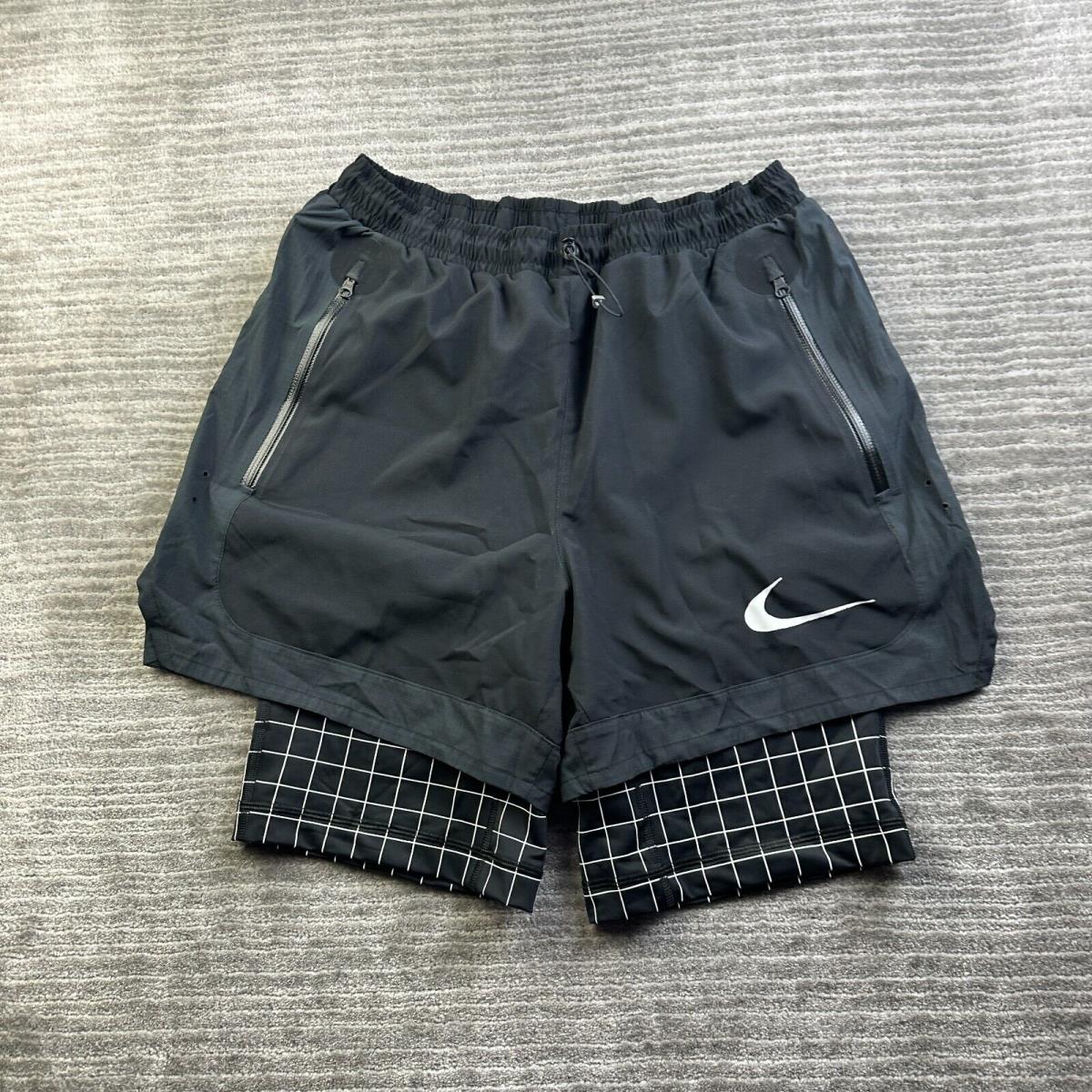 Nike X Off-white Virgil Abloh White Grid Shorts Size Large CU2502-010