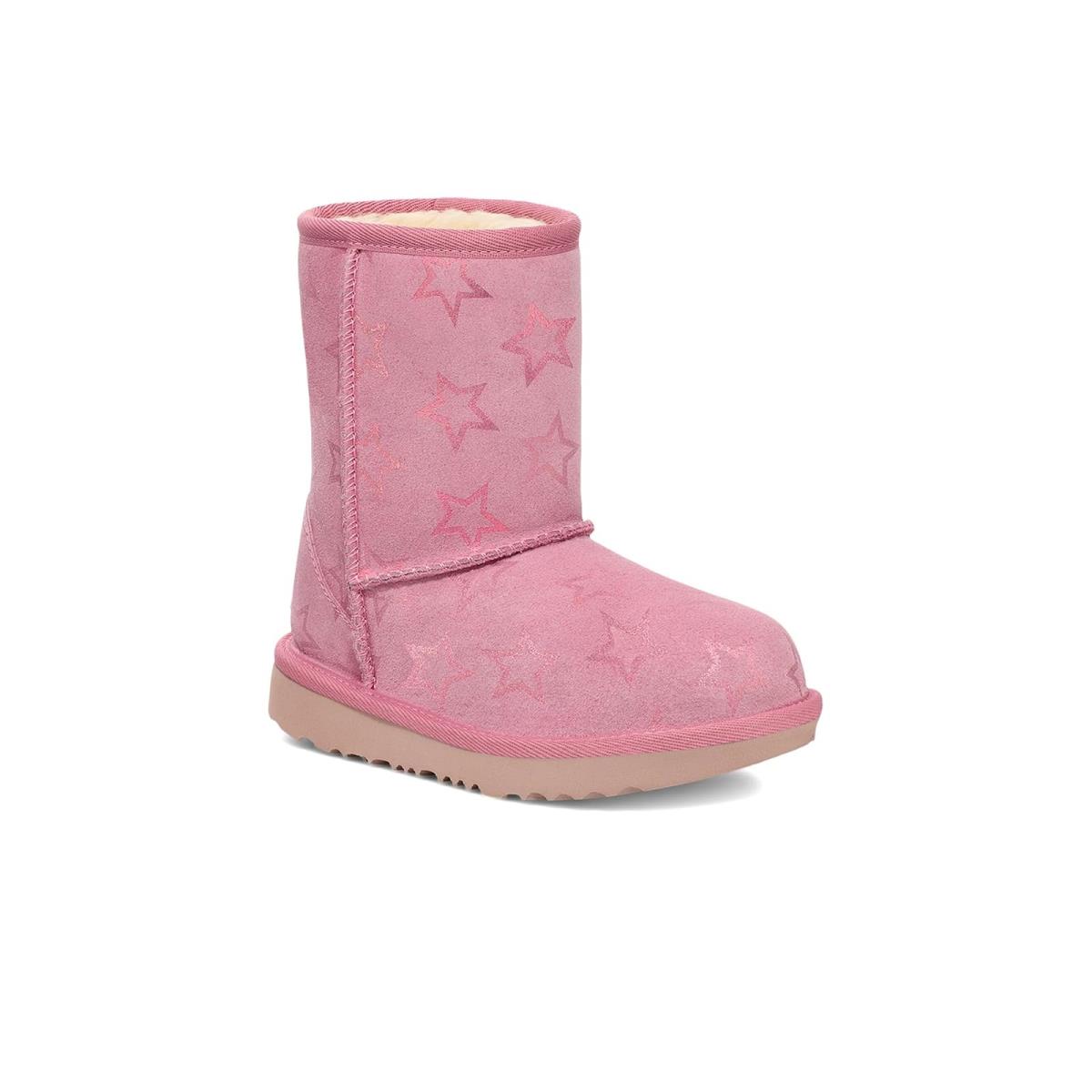 Girl`s Boots Ugg Kids Classic II Iridescent Stars Little Kid/big Kid - Dusty Orchid/Pink Iridescent