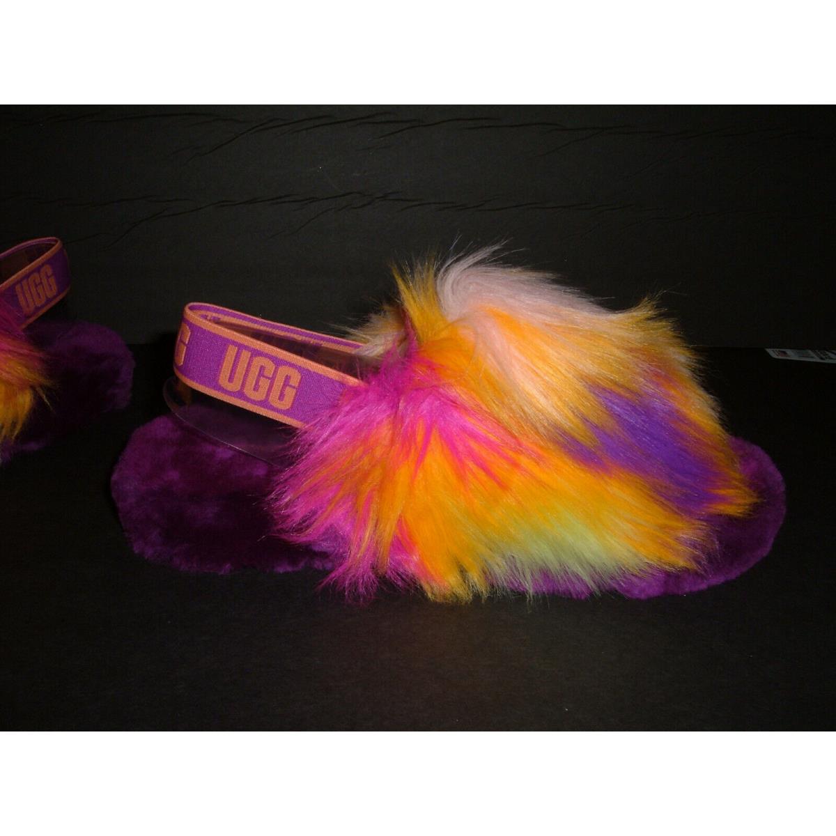 Ugg Fluff Yeah Tie Dye Slide Slippers Size 5 Youth/7 Women