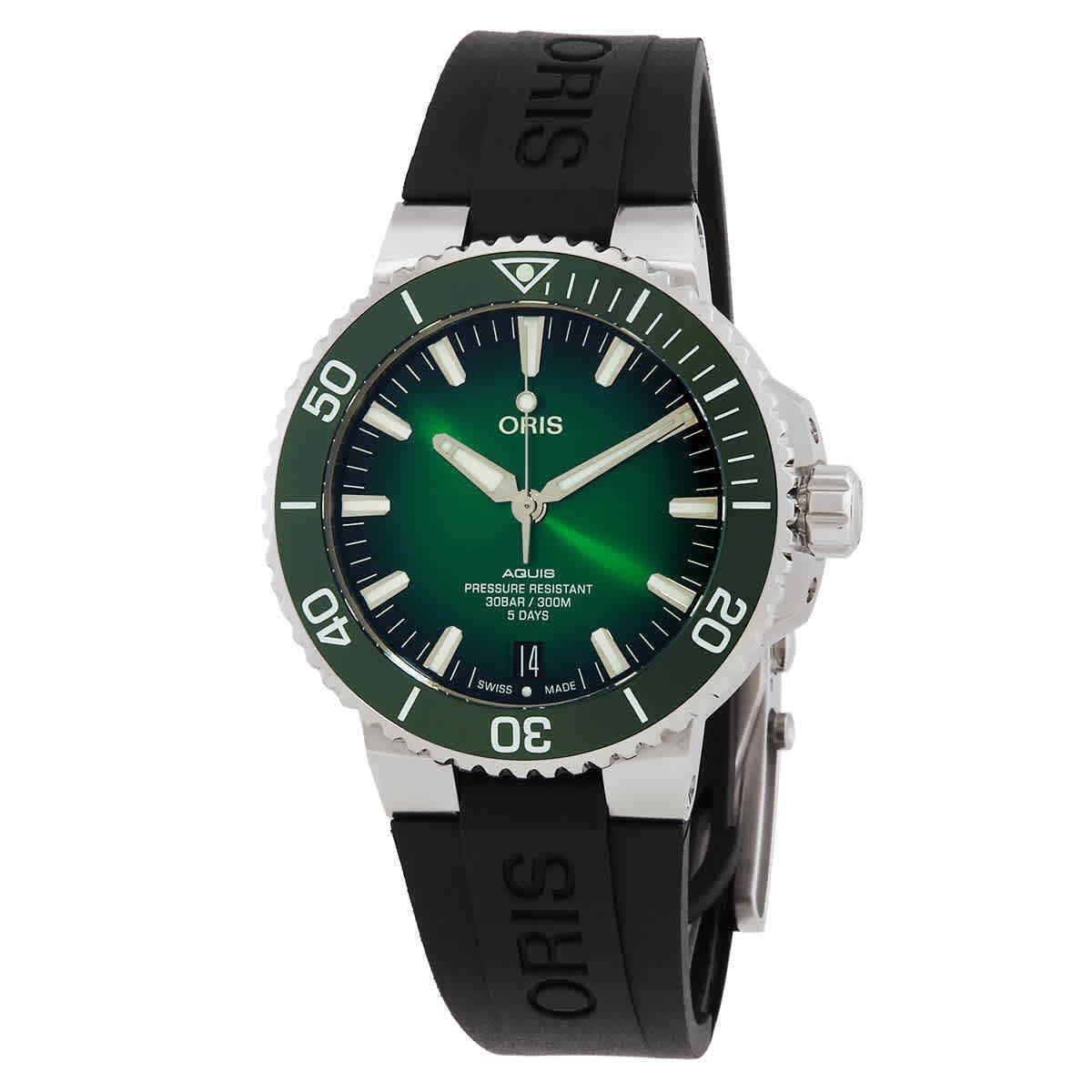 Oris Aquis Date Automatic Green Dial Men`s Watch 40077634157-0742474EB